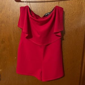 Red Romper/Short Jumpsuit